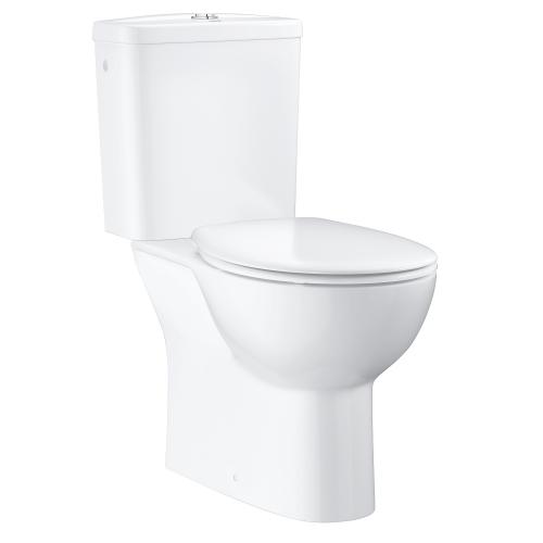 Bau Ceramic Wc Close Coupled Rimless & Soft Close Cover