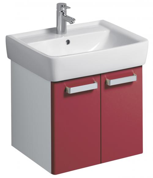 Galerie Plan 850x480mm Basin And Furniture Unit-red Gloss