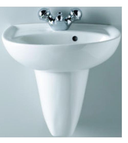 Galerie 450mm Basin With Semi Pedestal