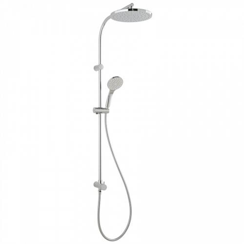 Round Single Function Rigid Riser Shower