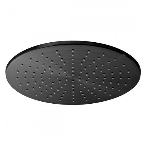 Shower Head 300mm, Brushed Black Round