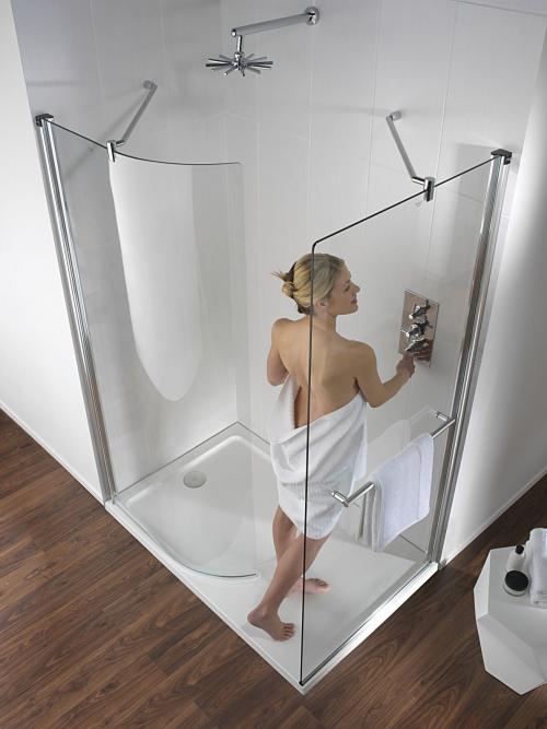 Hydr8  Walk In Curve Shower Cubicle H88950wh