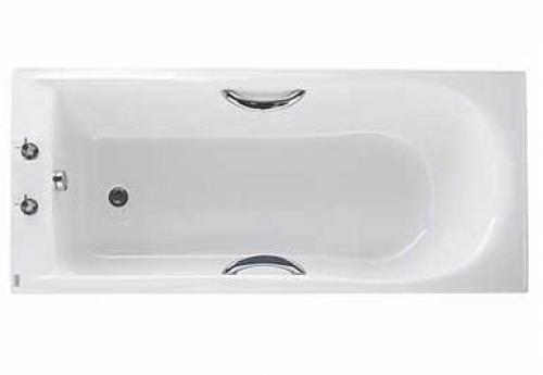 Envy Bath, Acrylic 1700x750mm, No Tap Holes, With Chrome Plated Grips